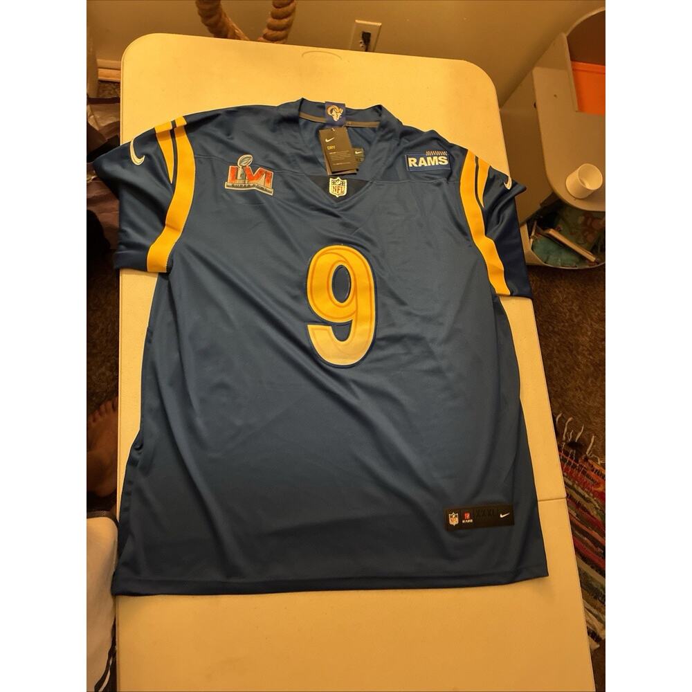 Matthew Stafford Los Angeles Rams Super Bowl LVI Royal Nike NWT 3xl On Field